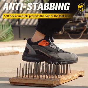 Safety Shoes with Breathable Vamp Multi - Element Stitching Quick - Rotating Buckle Lightweight & Comfortable Protective Work Footwear