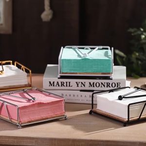 Wooden tissue holder Restaurant hotel paper drawer Square tissue holder