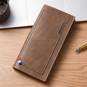 Mens Wallet Long Fashion PU Leather Card Holder Multifunctional Wallet for Men Slim Mens Phone Wallet with Zipper Coins Pocket