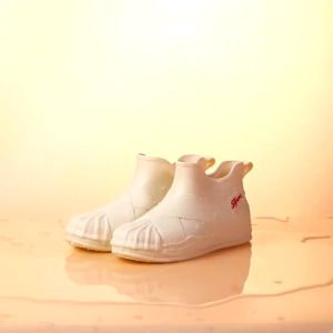 Giày Đi Mưa Nữ Thời Trang Ống Cao Giữ Ấm Đế Mềm Chống Trơn Trượt Cho Nữ