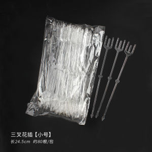 Handmade DIY Three-pronged Plastic Flower Holder  Flower Bouquet Packaging Card Flower Art Material for Flowers