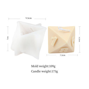 Dice Silicone Candle Mold DIY Multi-Sided Dice Plaster Candle Making Tool Home Décor Gift Handmade Artwork