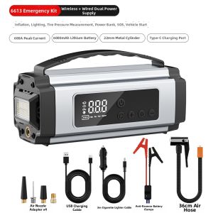 Car Inflator Emergency Power Bank with Jump Starter