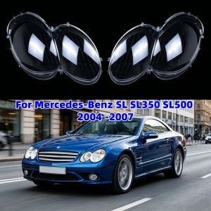 For Mercedes-Benz SL-Class SL350 SL500 2004 2005 2006 2007 L/R Headlamp Lens Cover Shell Headlight Replace Lampshade