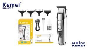 Kemei | Tông Đơ Cắt Tóc Điện Không Dây Kemei KM-5027 Cho Nam Máy Cắt Tóc Sạc USB Máy Cắt Tóc Chuyên Nghiệp Với 3-4 Đầu Cắt