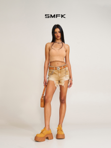 SMFK | Ripped Frayed Denim Shorts