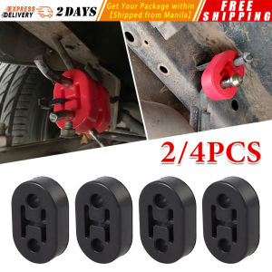 2/4PCS Universal Car Rubber Exhaust Hanger Bushing Support Pipe Mount Mounting Bracket Hanger Insulator 2 Holes Muffler Exhaust-Hanger
