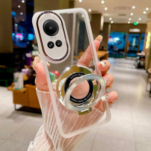 Realme 10 Pro+ Case For Realme 10 Pro Plus Realme10 5G 4G 2023 Phone Casing Back Cover Soft TPU Flexible Plating Transparent Clear Shockproof Bumper Camera Lens Protect Ring Holder