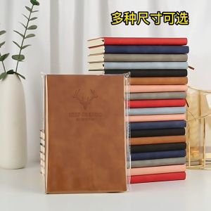 Buku Jurnal Leather Notebook Diary 200 Halaman Grid Emboss Rusa