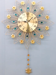 42CM Wall Clock Nordic Living Room Bedroom Creative Clock 3D Decorative Iron Wall Clock