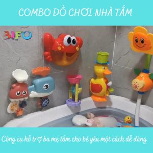 Combo đồ chơi nhà tắm nhiều lựa chọn cho bé thỏa sức tắm mát ngày hè