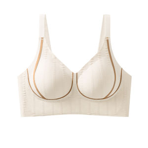 MiiOW | เสื้อชั้นในไร้โครงสำหรับผู้หญิง ระบายอากาศได้ดี ป้องกันการหย่อนคล้อย ทรงเต็ม สายรัดปรับได้ ชุดชั้นในไร้โครงแบบสวมหัว