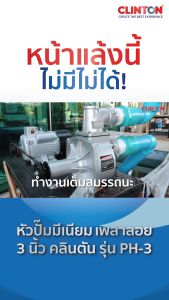 หัวปั๊มมีเนียม เพลาลอย 1234 นิ้ว CLINTON รุ่น PH-1 PH-2 PH-3 PH-4