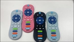 LAKOE Teether Bayi Silikon Remote Control Mainan Gigitan Teether Bayi Bpa Free