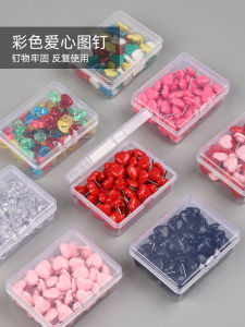 Creative Cute Heart Shaped Big Head Nail Cork Board Pin Photo Wall Nails Wooden Letter Patterned Pins Desk Supplies