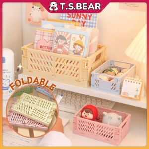 Foldable Storage Box Stackable Desk Organizer Table Desktop Stationery Food Basket Cosmetic Organizers Box ST17