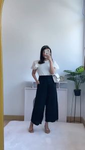 [Basica Moda] A164 Setelan Atasan Celana Wanita 2 in 1 Miuccia Rajut Knit Import