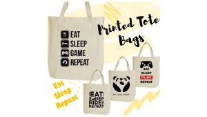 kritona.PH High-Quality Canvas Tote Printed Bag Eat Sleep Repeat Collection#1 katsa bags