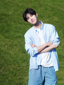 Blue Long Sleeved Sun Protection Shirt Sunny Clean Boys Wear Summer Thin Shirt K-style Handsome Casual Outwear