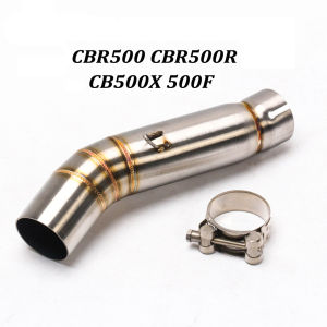 For HONDA CBR500R CB500X CB500F 2012-2021 Motorcycle Exhaust Systems Contact Middle Mid Pipe Connector with Muffler CBR 500R CB 500X CB 500F