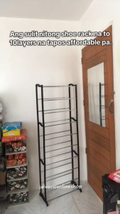 Cindychen2 10-layers Vertical Shoe Rack Organizer Space-Saving Tall