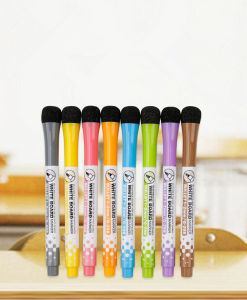 Gxin G-208 8Pcs Erasable Markers Set Colors Magnet Whiteboard Ink Pens School Teacher Resources Childrens Graffiti Kids Drawing