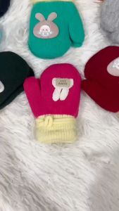 ถุงมือกันหนาวเด็ก สีสันสดใส ตกแต่งด้วยตัวการ์ตูนน่ารัก ใส่ได้ทั้งเด็กชายและเด็กหญิง 01-K2