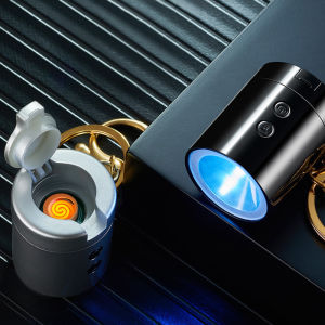 Móc khóa bật lửa điện có đèn pin tiện lợi - sạc điện