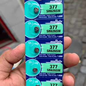 1 lembar batre MU-RTA SR 626 SW / 377  baterai  jam tangan  harga per lembar isi 5 biji