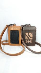 Tempat Id Card BNI Kulit / Id Card Holder Bni Gantung / Nametag BNI Kulit