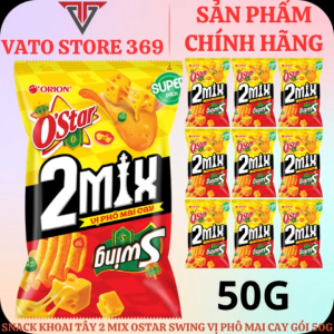 Bánh snack khoai tây 2 MIX OSTAR SWING vị phô mai cay gói 50g