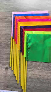 Cờ cầm tay cờ chữ nhật Trơn KT 18x25cm | Vải phi bóng | nhiều màu sắc tùy chọn