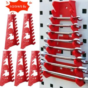 ที่เก็บประแจพลาสติกแบบติดผนัง ชั้นวางเครื่องมือ ที่เก็บซ็อกเก็ต ที่จัดระเบียบเครื่องมือ ที่วางประแจมาตรฐาน 1-5 ชิ้น