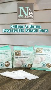 Nathan & Emma Disposable Breast Pads | 30 Pads | Breastfeeding Essentials