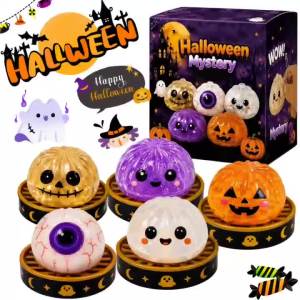 Schylling | 5.5cm Halloween ghost pinch music creative new squeeze decompression toy pinch decompression gift box set