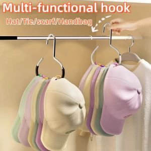 2pcs Multifunctional metal Round Hook Perfect for Hats Ties Belts,Scarves & Bags Strong Load-Bearing Non-Deformable