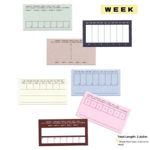 Vintage Style Monthly Weekly Daily Planner Sticky Notes Pull Type