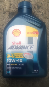 1 Nhớt Shell AX7 10W40 dành cho xe tay ga 800ml