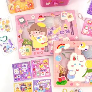 Glitter Guka Brick DIY Gift Set 原创DIY流沙咕砖卡套装可爱全套贴纸咕卡砖镊子珠链礼盒