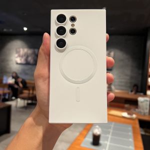 Ốp Lưng Từ Tính Sang Trọng Magsafe Cho Samsung Galaxy S24/S23/S22 Ultra/Plus/S21/S20 FE/Note 10/20 A35/A55/A05/A15 Vỏ TPU Mềm Chống Trầy Xước Chống Vân Tay Chống Trượt