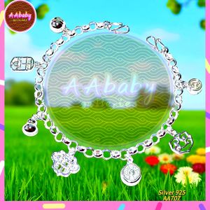 🌈AAbaby Galleries AA707 Original Baby S925 Silver Anklet Bracelet 7 Treasures 925纯银宝宝小孩脚链Gelang Bayi