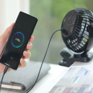 Yoobao F8 Multi Functional Strong Wind Mini Desktop Clip Rechargeable Fan with 3 Speed Gears