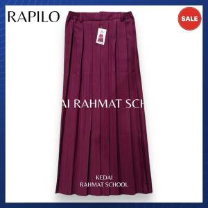 Rok Sekolah SD MI Panjang Merah Tua Maroon Bahan Rapilo Tebal Premium