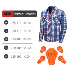 WOSAWE | WOSAWE Men Motorcycle Jacket Classic Plaid Long-Sleeved Motorcyclist Shirt Casual Retro Outdoor Casual Fashion Shirt