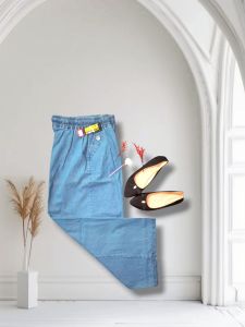 ALYSHA JEANS KULOT STANDAR FULL KARET TALI SERUT DEWASA CASUAL STYLE