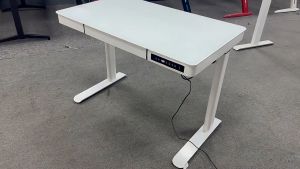 【5-year warranty】Tozient ตารางที่ปรับได้ไฟฟ้าโต๊ะพับได้แบบ All-In-One พร้อมกระจกเทมเปอร์