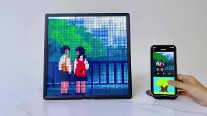 16x16/ 32x32/ 64x64 Pixels LED Display Advertisement Home Decoration Desk Screen Panel Bluetooth Programmable RGB USB LED Sign