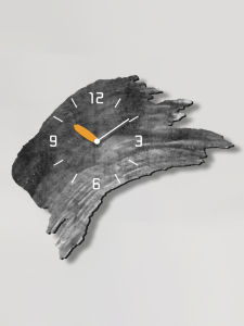 Modern Minimalist Wall Clock Silent Living Room Home Fashion Nordic Style Creative Personalized Wood Material Battery Powered