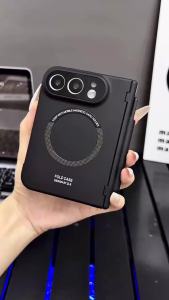 szhaiyu | For iPhone Duo Fold Magnetic PC Case For Magsafe With Flim Screen Glass With S Pen Hinge Protection Shockproof Back Cover