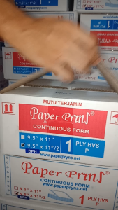 Paperpryns Kertas Continuous Form 1PLY HVS DPH 95"/2 x 11"/2 (Bagi 4)